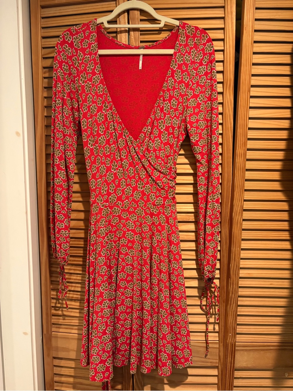Free People Pradera Floral Wrap Dress Boho Bohemian Cottagecore V Neck Flowy